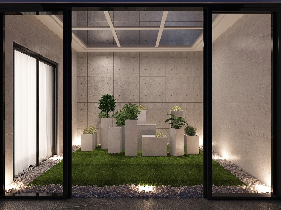 indoor interior design with natural plant